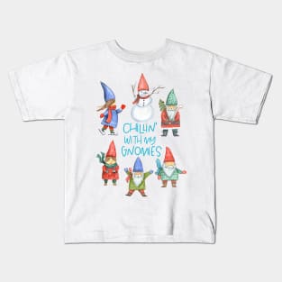 Chillin With My Gnomies Kids T-Shirt